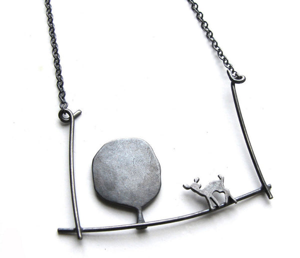Fawn in Forest Necklace