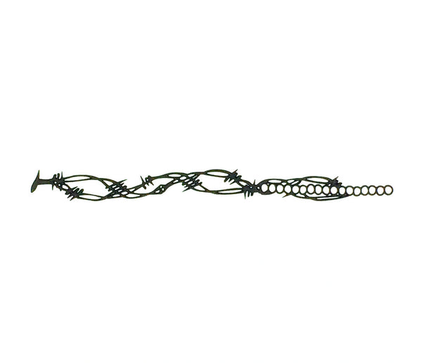 Barbed Wire Bracelet. Black